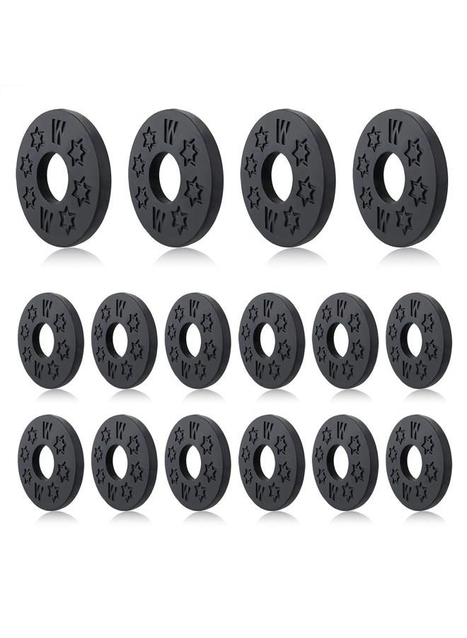 FOJOO 16 Pcs Guitar Strap Locks, acoustic guitar strap adapter for Electric, Acoustic & Bass Guitars, Strap Locks Compatible with Fender, Dunlop, Ernie Ball & More (Black) - Image 1