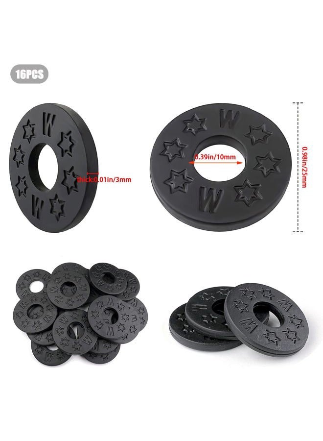 FOJOO 16 Pcs Guitar Strap Locks, acoustic guitar strap adapter for Electric, Acoustic & Bass Guitars, Strap Locks Compatible with Fender, Dunlop, Ernie Ball & More (Black) - Image 2