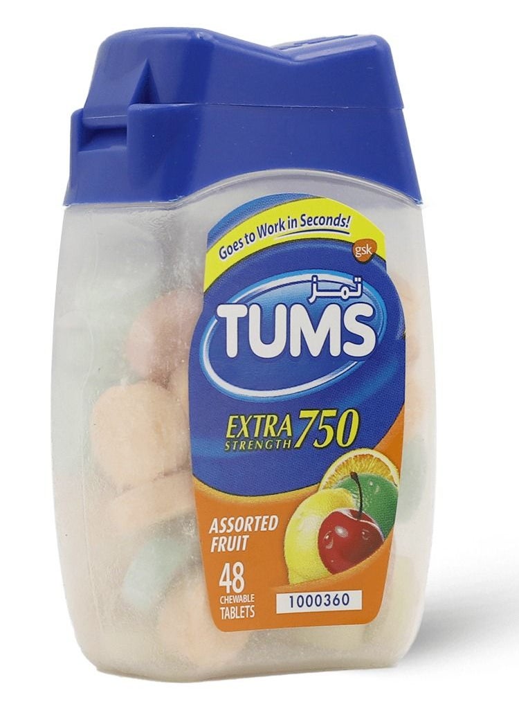 gsk - Tums Extra Strength 750 48 Chewable Tablets - Image 1