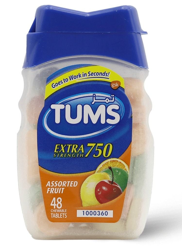 gsk - Tums Extra Strength 750 48 Chewable Tablets - Image 1