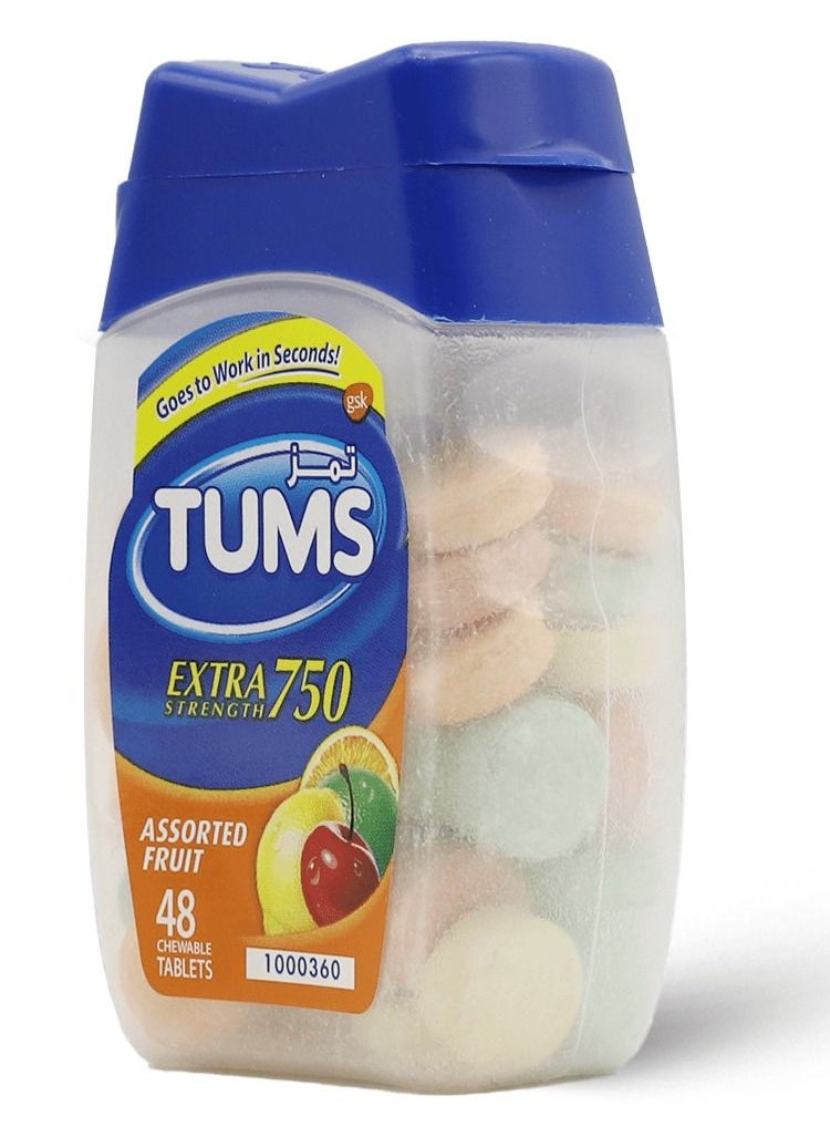gsk - Tums Extra Strength 750 48 Chewable Tablets - Image 1