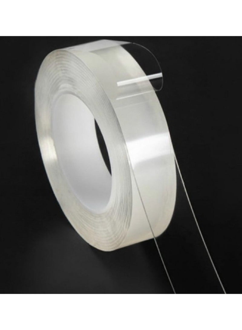 Yuwell Double Sided Nano Adhesive Tape Clear 3 Meter Double Sided Tape Heavy Duty Nano Adhesive Tape for Walls, Carpets, And Posters Removable Reusable, Washable Tape - Image 2