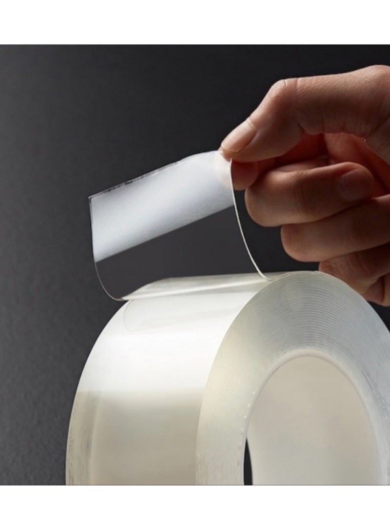 Yuwell Double Sided Nano Adhesive Tape Clear 3 Meter Double Sided Tape Heavy Duty Nano Adhesive Tape for Walls, Carpets, And Posters Removable Reusable, Washable Tape - Image 4