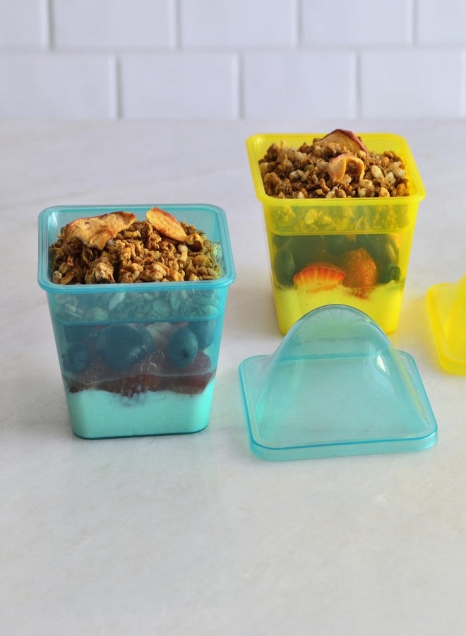 Youngever 7 Sets Plastic Parfait Cups, Reusable Dessert Cups with Lids and Inserts, Spill and Leak Proof (Small 4 Ounce) - Image 3