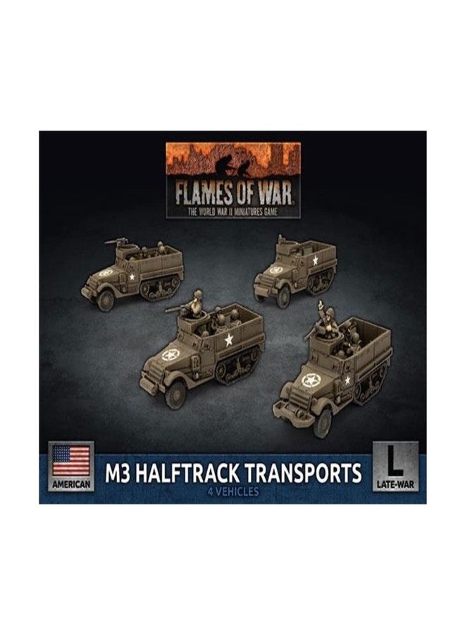 Flames of War American M3 Halftrack Transports (Late War, UBX76) - Image 1
