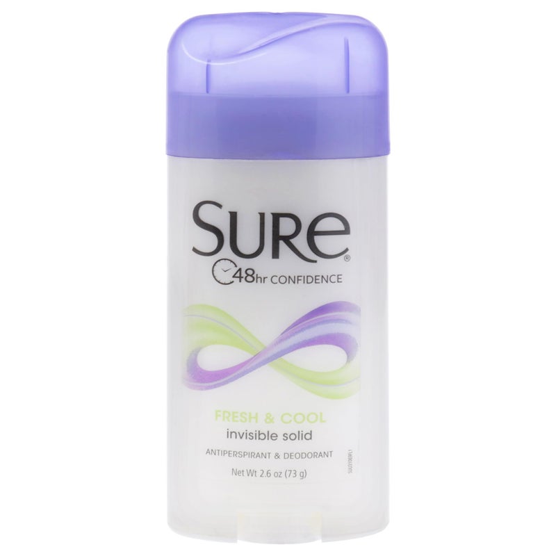 Sure Anti-Perspirant & Deodorant Invisible Solid Fresh & Cool 2.60 oz (Pack of 6)