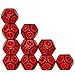 Smartdealspro سمارت ديلز برو 10 حزمة نرد سداسي الأوجه D6 و 12 وجه D12 للعبة DND والزنزانات والتنانين MTG PRG Wow لعبة الطاولة تعليم الرياضيات D12 بأحرف حمراء - Image 4