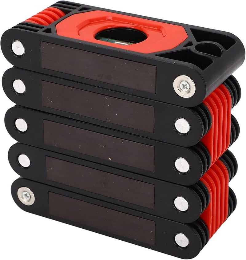 مسطرة فقاعية مغناطيسية قابلة للطي أداة قياس زاوية قابلة للتوسيع بلاستيك ABS سبيكة ألومنيوم - Image 5