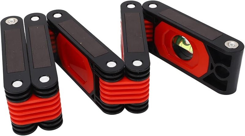 مسطرة فقاعية مغناطيسية قابلة للطي أداة قياس زاوية قابلة للتوسيع بلاستيك ABS سبيكة ألومنيوم - Image 4