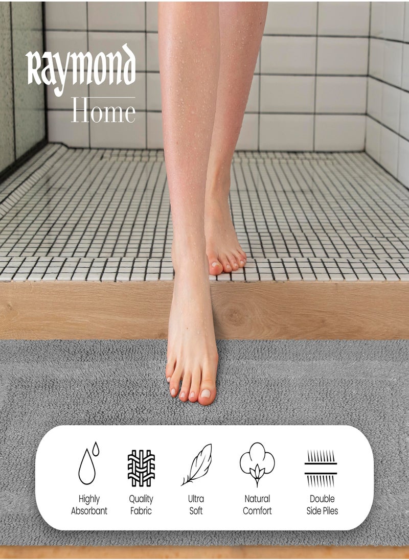 Raymond - Raymond Home Single  Bath Mat - Luxurious, Ultra-Absorbent Bathroom Mat with Non-Slip Backing Color Dim Grey - (40 * 60 CM) - Image 1