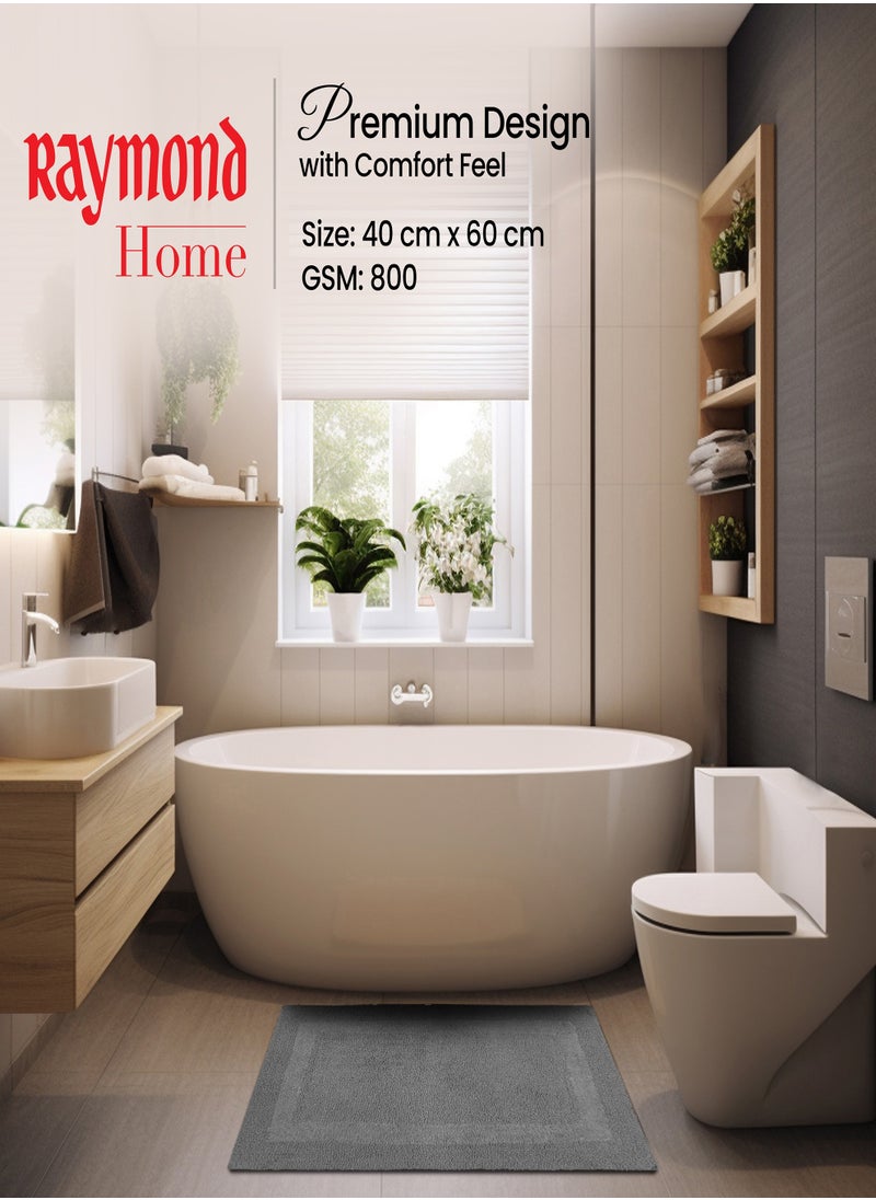 Raymond - Raymond Home Single  Bath Mat - Luxurious, Ultra-Absorbent Bathroom Mat with Non-Slip Backing Color Dim Grey - (40 * 60 CM) - Image 1