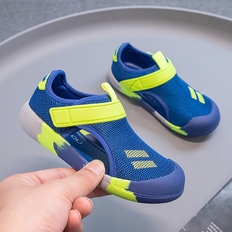 Girls' Sports Sandals 2025 Children'S Mesh Shoes Summer Boys' Shoes Closed-Toe Sandals For Older Children Trendy - Image 4