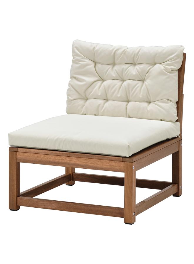 Zaboon Backrest For Modular Sofa, Outdoor, Light Brown Stained, 60X56 Cm - Image 2