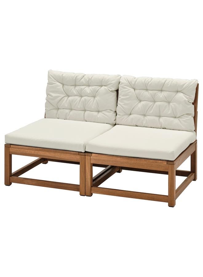 Zaboon Backrest For Modular Sofa, Outdoor, Light Brown Stained, 60X56 Cm - Image 3