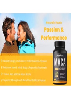 LINE ONE Maca Extra Strength 1500Mg Dietary Supplement Help to Support Healthy for Men 120 Capsules  - Image 5