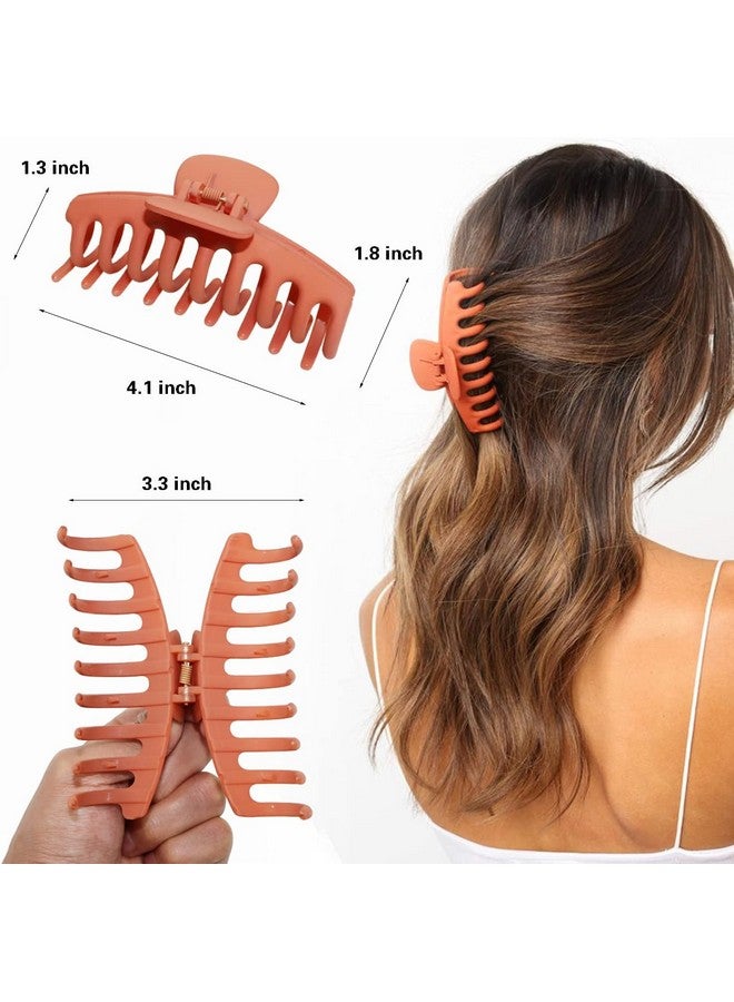 Blubby® 4 Pcs Rectangle Claw Clip,Women's Large Hair Claw Clips, Hair Clutcher Hair Styling Accessories,Non-slip Hair Claw Clips for Thin and Thick Hair - Image 2