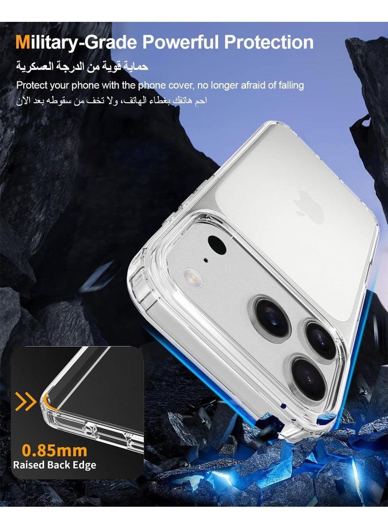 iPhone 17 Pro Case Full-coverage Phone Case Military-Grade Drop Protection iPhone 17 Pro Cover Delay Yellowing Wear-resistant Anti Scratch And Fingerprint 17 Pro Case Ultra Slim Extra Raised Edge Clear - Image 4