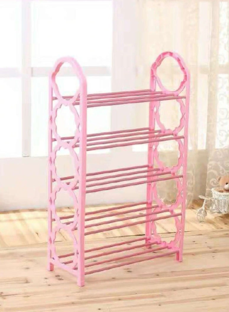 منخفض رف الأحذية الألومنيوم خزانة أحذية معدنية متعددة الطبقات سهلة لتقوم بها بنفسك تخزين الأحذية منظم توفير المساحة رف الأحذية 5 طبقات - Image 1