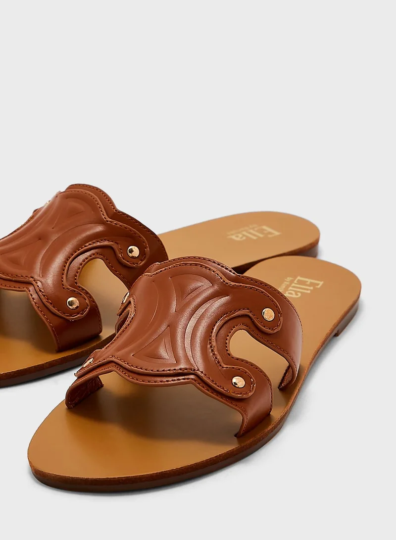 ELLA Open Toe Flat Sandals