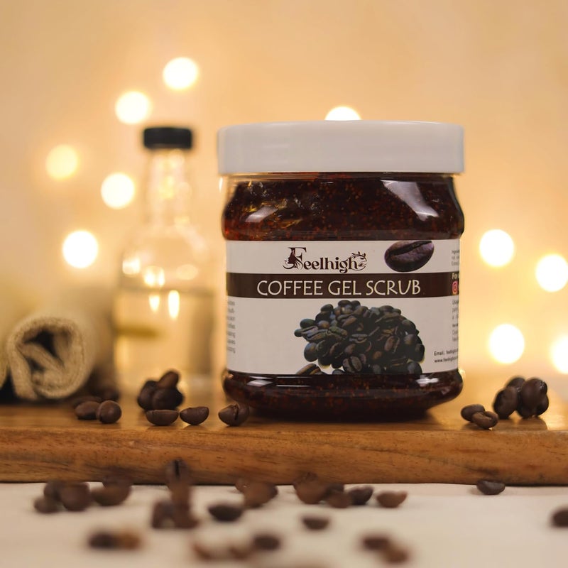 Feelhigh Face And Body Coffee Gel Scrub For Smoother Youngerlooking Skin 500ml And Face Mousturizer Cream 500ml For All type of Skin Man and Woman Coffee Gel Scrub And Vitamin C Cream - Image 4