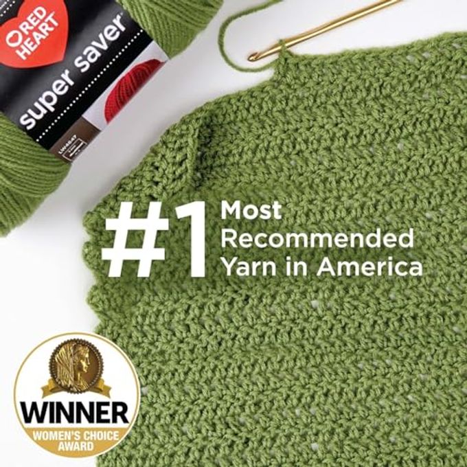 RED HEART Super Saver Gold Yarn 3 Pack Of 198G/7Oz Acrylic 4 Medium (Worsted) 364 Yards Knitting/Crochet - Image 2