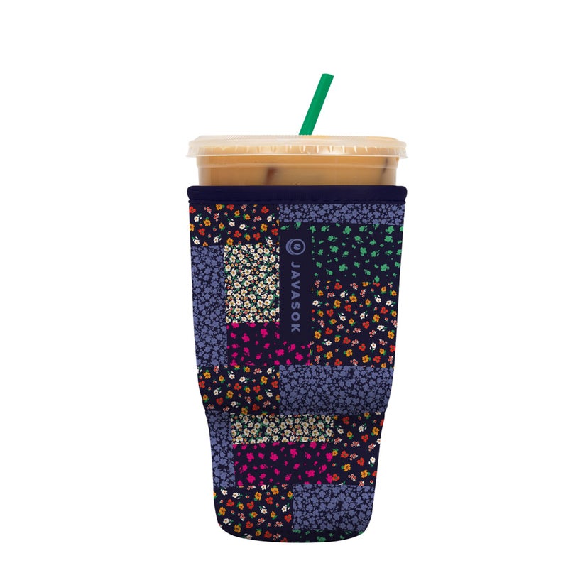 Sok It Java Sok Iced Coffee & Cold Soda Insulated Neoprene Cup Sleeve (Flower Patch  Large: 30-32oz) - Image 1