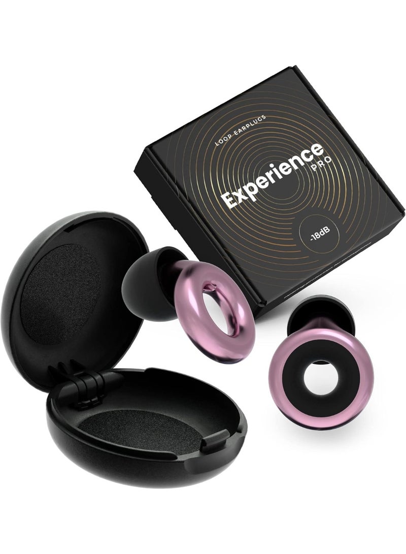 Loop Experience Plus Earplugs - High Fidelity Hearing Protection for Musicians, DJs, Drummers, Festivals, Concerts and Nightlife – 18dB Noise Reduction Ear Plugs – Extra Accessories Incl - Rose Gold - Image 1