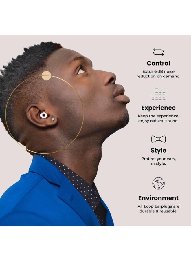 Loop Experience Plus Earplugs - High Fidelity Hearing Protection for Musicians, DJs, Drummers, Festivals, Concerts and Nightlife – 18dB Noise Reduction Ear Plugs – Extra Accessories Incl - Rose Gold - Image 5