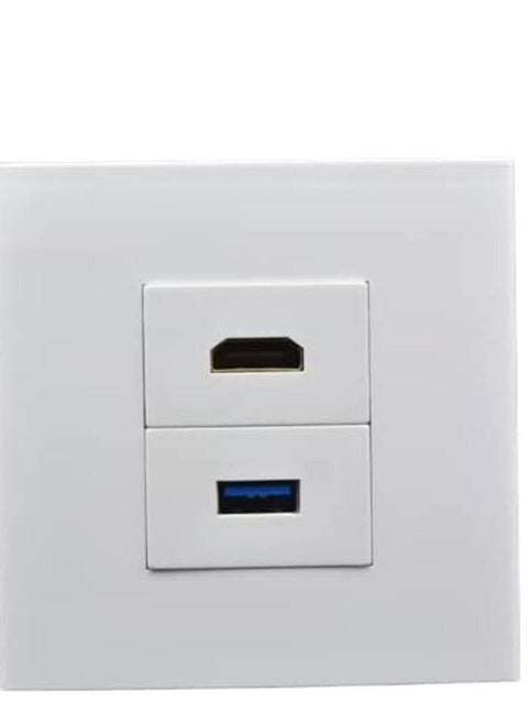 Multimedia Faceplate Panel USB3.0 Jack HDMI compatible Female To Female