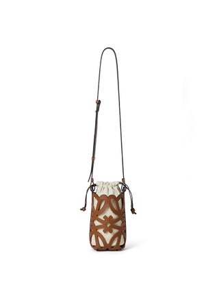 2024 Mini Bucket Bag Hollow Drawstring Canvas Brown - pzsku/Z0E32B3F61D5354F7B930Z/45/1746219593/9c781731-b13f-405c-a7ac-2b0f51bdffc3