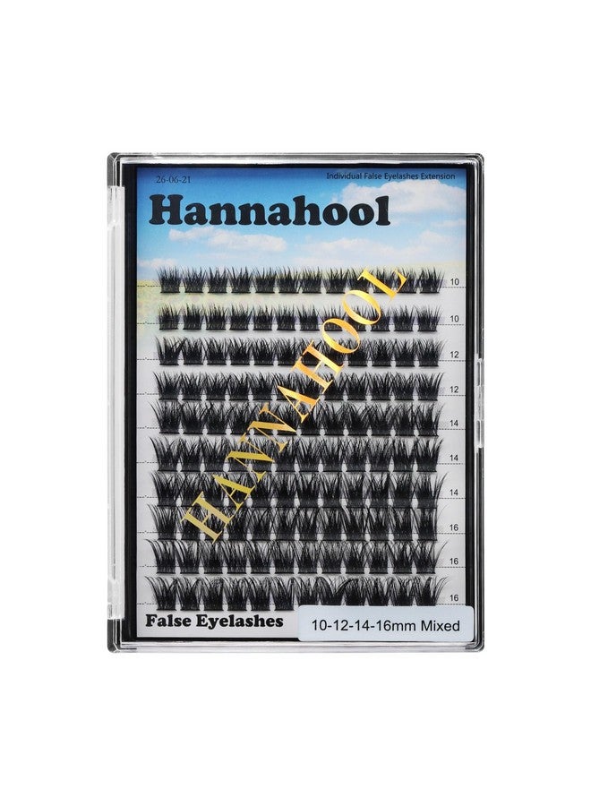 Hannahool 120Pcs D Curl Individual Wide Stem Cluster Diy Eye Lashes Extensions Mixed 10121416Mm/141618Mm/121416Mm Makeup Dramatic Volume Lashes (Lashes Kit Mixed 10121416Mm) - Image 2