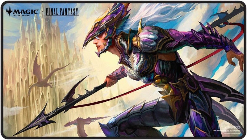 Ultra Pro - Final Fantasy x Universes Beyond Kain Highwind Black Stitched Playmat for Magic: The Gathering | Card Game Playmat, Final Fantasy Collectibles, Desk Mat Mousepad - Image 1