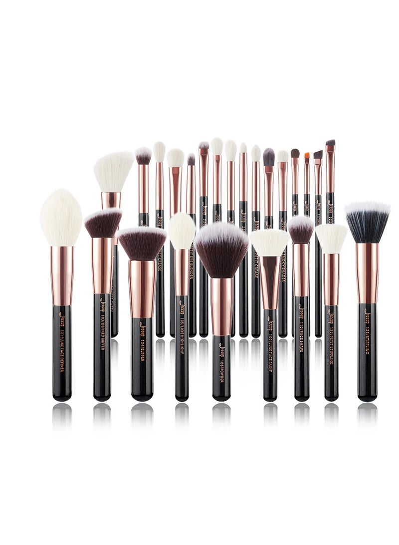 Jessup JESSUP 25pcs Brushes Set- Black & Rose Gold