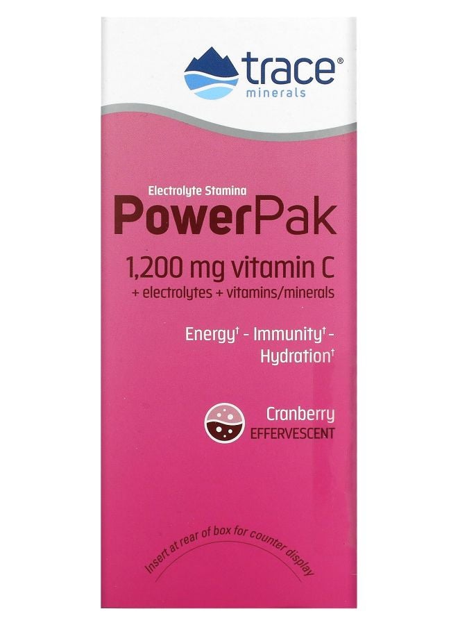 Trace Minerals Electrolyte Stamina PowerPak Cranberry 30 Packets 0.19 oz (5.3 g) Each