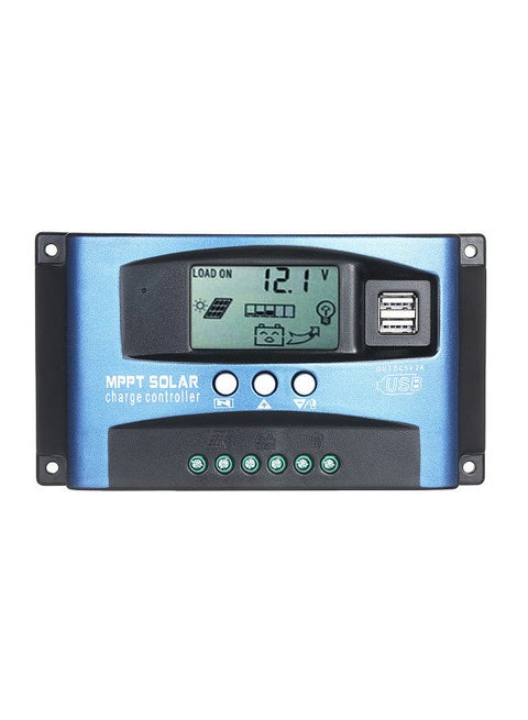 MPPT Solar Charge Controller Dual USB Solar Controller Smart LCD Screen MPPT Tracking 5V/2A Dual USB Output 12V/24V Automatic Identification
