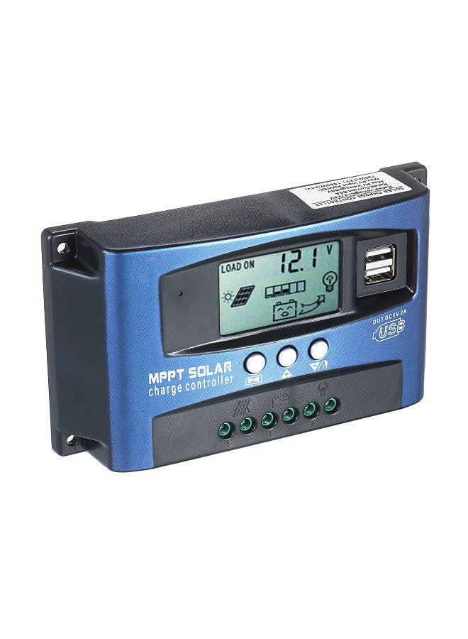 MPPT Solar Charge Controller Dual USB Solar Controller Smart LCD Screen MPPT Tracking 5V/2A Dual USB Output 12V/24V Automatic Identification