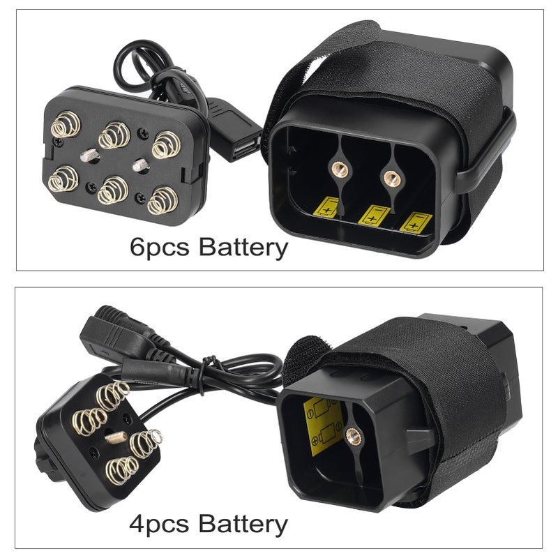 8.4V Battery Mobile Power 4 x 18650 Waterproof Battery Pack Case with DC and USB Interface Strap for Bike Light Headlamp Mobile Phone - Image 2