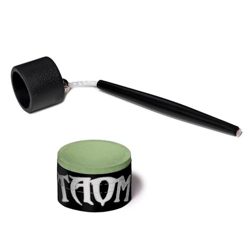 TAOM V10 Billiard Pool Cue Premium Chalk Green - with Chalk Holder - Image 1