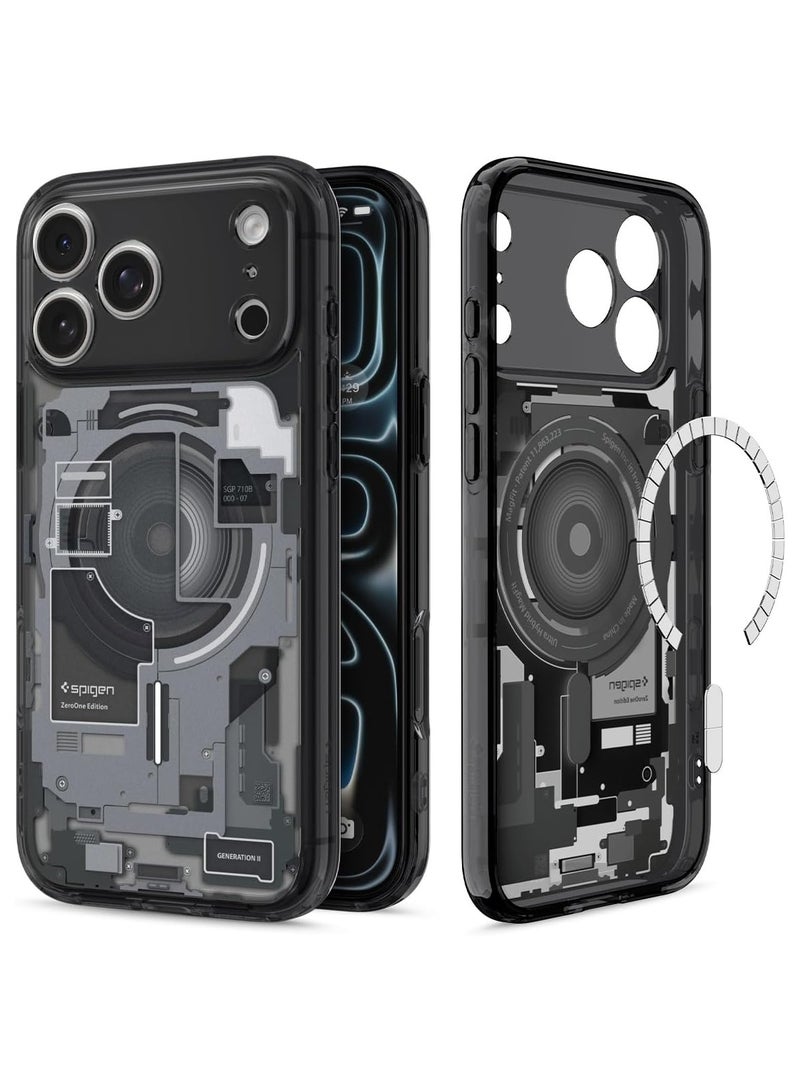 Spigen Ultra Hybrid MagFit iPhone 17 PRO Case Cover with MagSafe (2025) - Zero One Black - Image 1