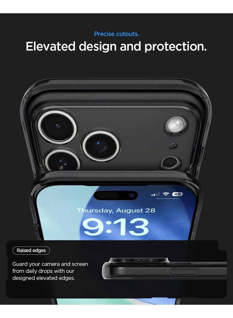 Spigen Ultra Hybrid MagFit iPhone 17 PRO Case Cover with MagSafe (2025) - Zero One Black - Image 2