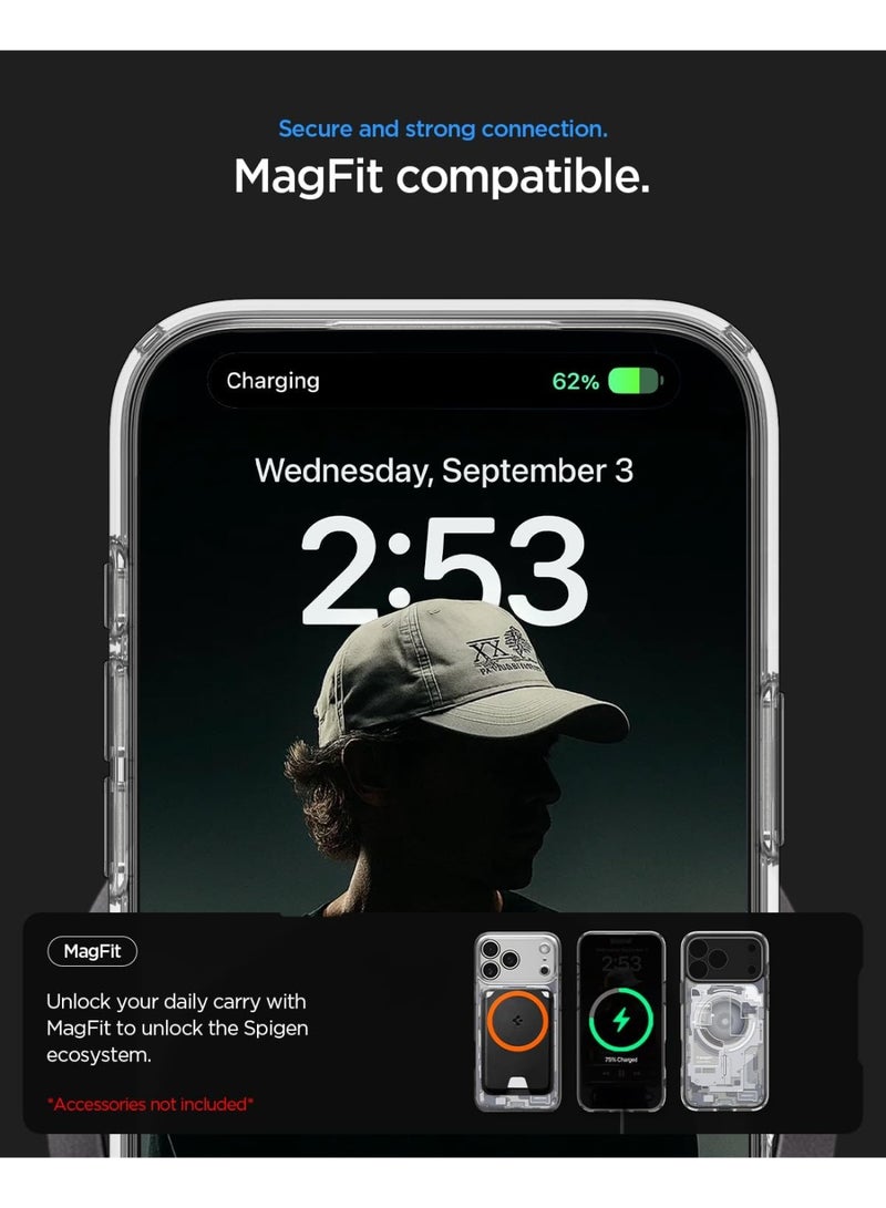 Spigen Ultra Hybrid MagFit iPhone 17 PRO Case Cover with MagSafe (2025) - Zero One Black - Image 5