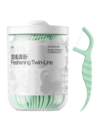 Twin-line Freshening Anti-caries Dental Floss Toothpicks Teeth Stick Tooth Cleaning Interdental Oral Care (Freshening) - pzsku/Z0E331BB4F92682EE9911Z/45/_/1728636579/ec3aea04-38fd-4f9b-ac21-844343846b58