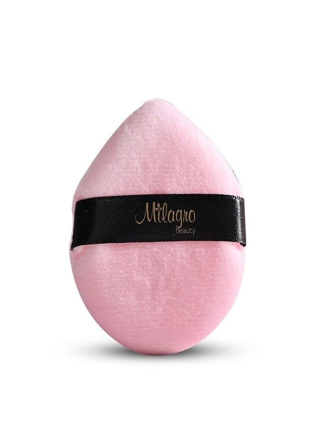 Milagro Beauty Powder Puff Soft Cotton, Makeup Applicator for Loose Powder & Foundation, Washable & Reusable, Perfect for Smooth Flawless Blending Under Eyes (Pink) - Image 1