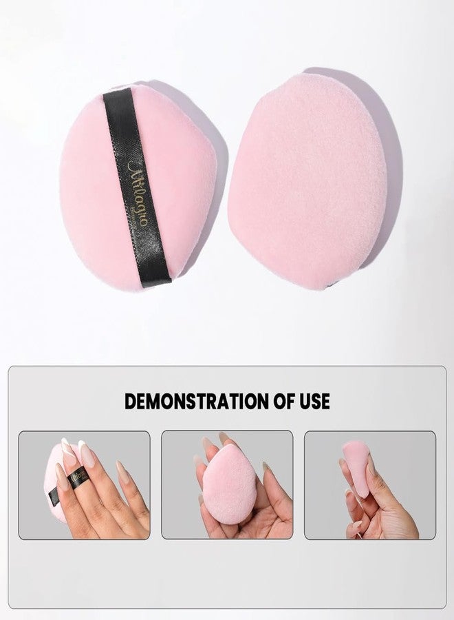 Milagro Beauty Powder Puff Soft Cotton, Makeup Applicator for Loose Powder & Foundation, Washable & Reusable, Perfect for Smooth Flawless Blending Under Eyes (Pink) - Image 3