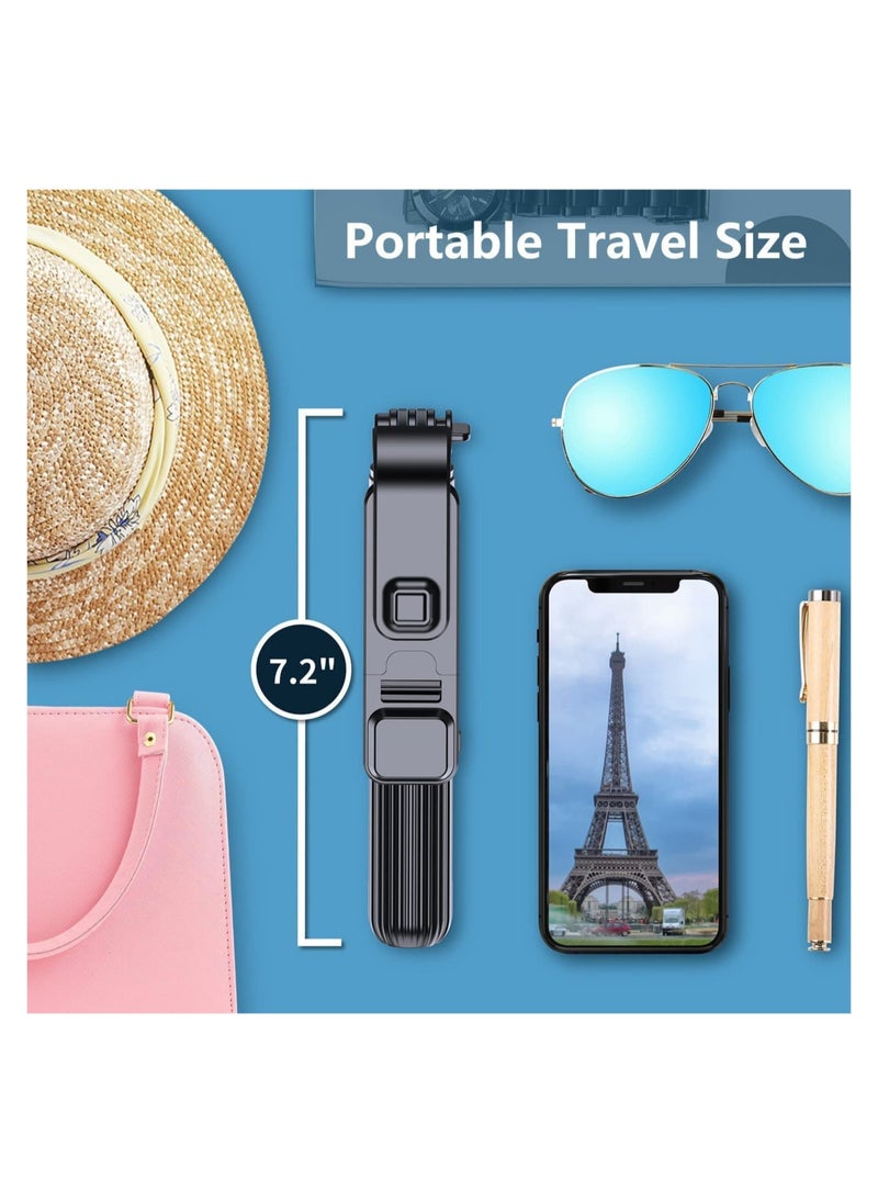 40" Lighted Selfie Stick Tripod, Bluetooth Remote, 3 Light Modes, 6 Brightness Levels, Portable, Compatible with All iPhone & Andriod Devices