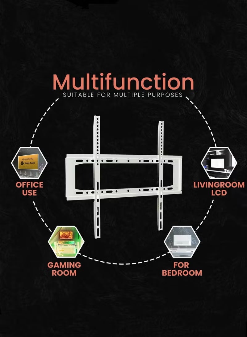 ELTRAZONE Universal TV Wall Mount Bracket – Heavy-Duty Adjustable Mount for 32"-80" LCD/LED Screens, Space-Saving Slim Profile, VESA Compatible, Tilt Design, Secure Steel Build, Easy DIY Installation - Image 3