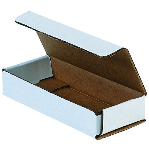 Aviditi White Corrugated Cardboard Mailing Boxes, 6 x 2 1/2 x 1 Inches, Pack of 50, Crush-Proof, for Shipping, Mailing and Storing, oyster white (MRX1L) - Image 1