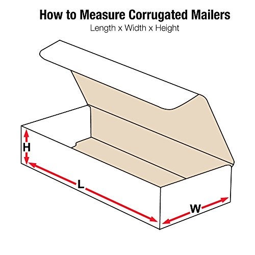Aviditi White Corrugated Cardboard Mailing Boxes, 6 x 2 1/2 x 1 Inches, Pack of 50, Crush-Proof, for Shipping, Mailing and Storing, oyster white (MRX1L) - Image 2