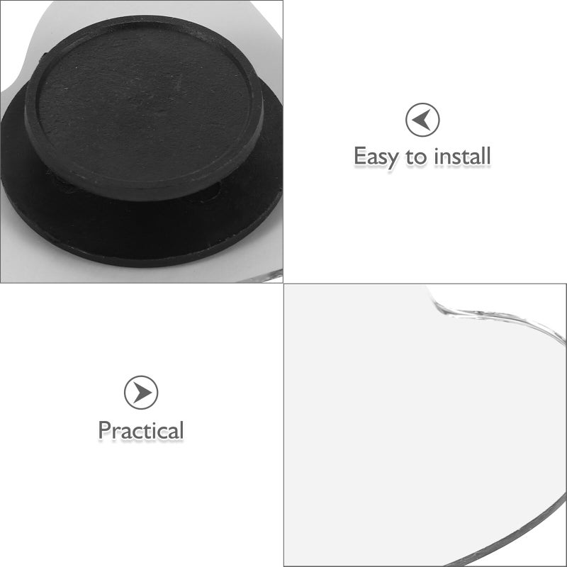 8pcs Heart Shaped Frameless Convex Mirrors 6cm For Car Side Safety Parking Assistance - Image 4