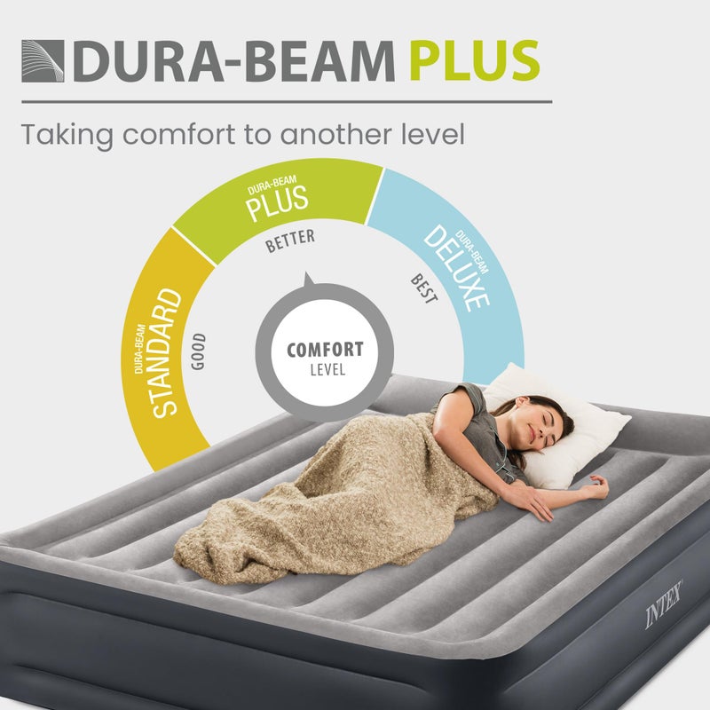 Intex 64135ED Dura-Beam Plus Deluxe Pillow: Fiber-Tech â€“ Queen Size â€“ Built-in Electric Pump â€“ 16.5in Bed Height â€“ 600lb Weight Capacity - Image 5